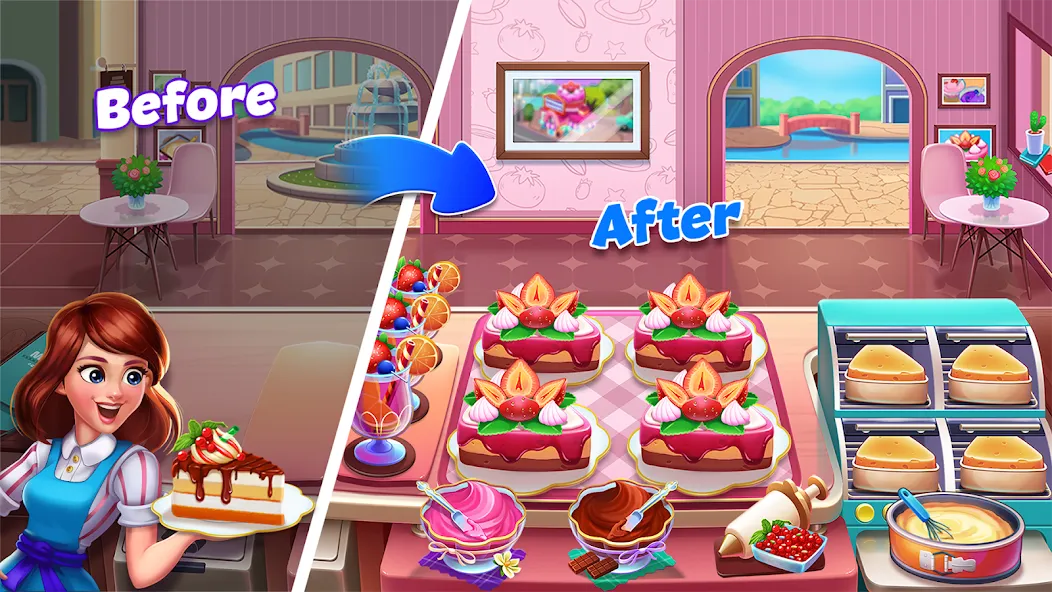 Food Voyage: Fun Cooking Games (Фуд Воядж) [МОД: Меню, Бесконечные монеты и Открытые уровни] Screenshot 4