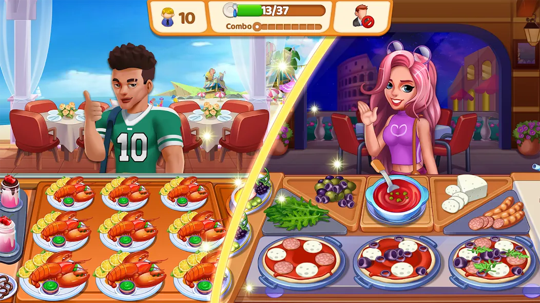 Food Voyage: Fun Cooking Games (Фуд Воядж) [МОД: Меню, Бесконечные монеты и Открытые уровни] Screenshot 5