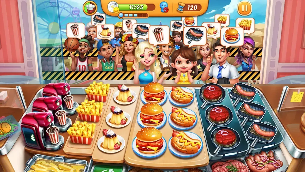 Cooking City - Cooking Games (Кукинг Сити) [МОД: Все открыто, Дополнительные деньги и Меню MOD] Screenshot 1