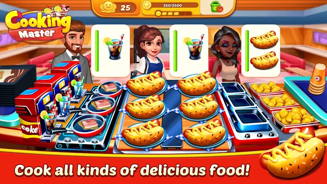 Cooking Master:Restaurant Game (Кукинг Мастер) [МОД: Деньги, Монеты и Меню MOD] Screenshot 2