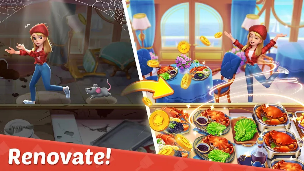 Cooking Town - Restaurant Game (Кукинг Таун) [МОД: Много денег, Монет и Все открыто] Screenshot 2