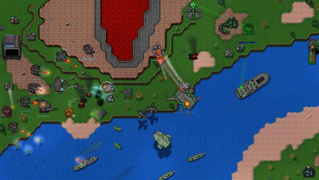 Rusted Warfare - Demo (Растущая война) [МОД: Меню, Бесконечные монеты и Открытые уровни] Screenshot 3