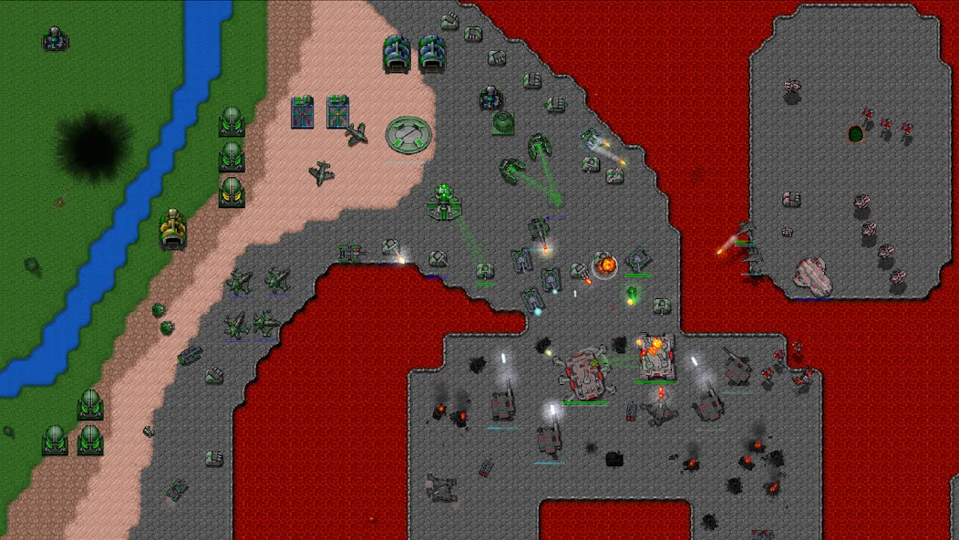 Rusted Warfare - Demo (Растущая война) [МОД: Меню, Бесконечные монеты и Открытые уровни] Screenshot 4