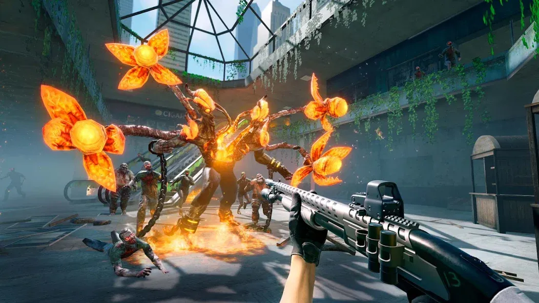 Zombie Fire 3D: Offline Game (ЗОМБИ ФАЙР 3Д) [МОД: Много монет, Открытые уровни и Мега MOD] Screenshot 5