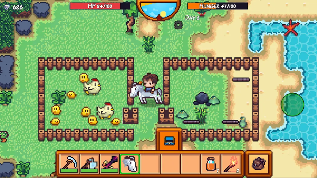 Pixel Survival Game 3 (Пиксельная выживалка 3) [МОД: Меню, Бесконечные монеты и Открытые уровни] Screenshot 3