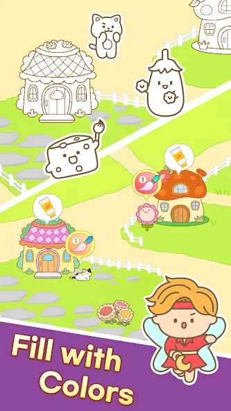Color Town: My Lovely World (Цолор Таун) [МОД: Деньги, Монеты и Меню MOD] Screenshot 5