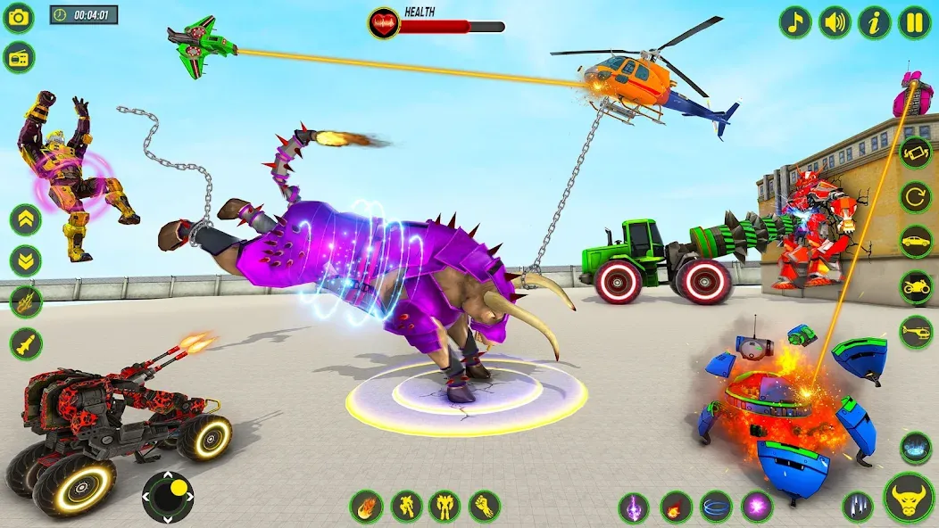 Bull Robot Car Game:Robot Game [МОД: Деньги, Монеты и Меню MOD] Screenshot 4