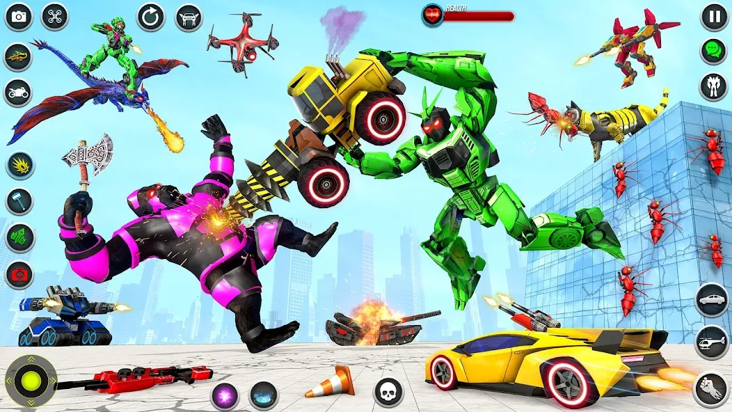 Dino Robot - Car Robot Games (Дино Робот) [МОД: Много денег, Монет и Все открыто] Screenshot 4