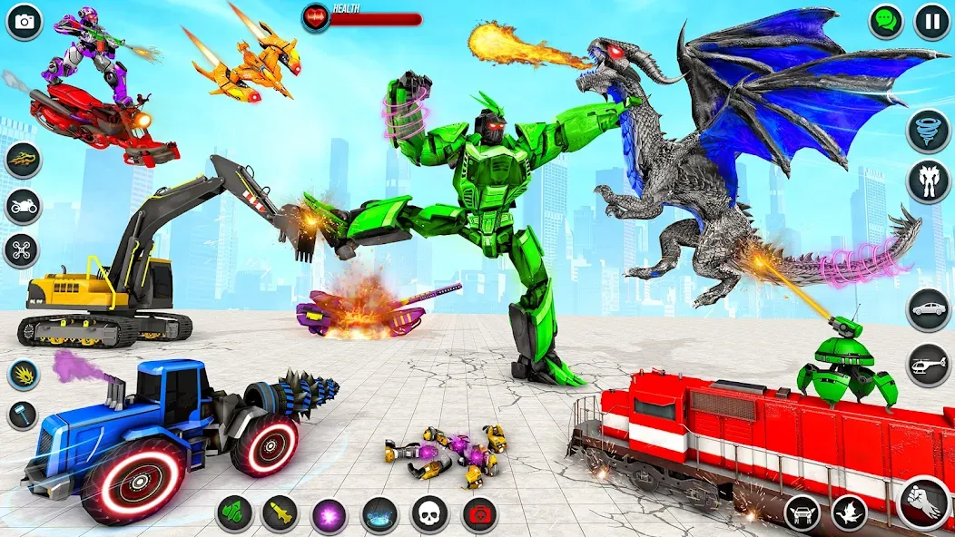 Dino Robot - Car Robot Games (Дино Робот) [МОД: Много денег, Монет и Все открыто] Screenshot 5