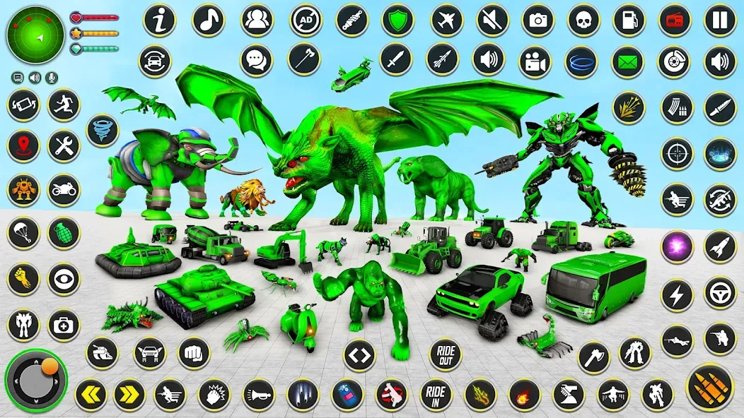 Multi Animal Robot Car Games (Мульти Анимал Робот Кар Игры) [МОД: Много монет, Открытые уровни и Мега MOD] Screenshot 3