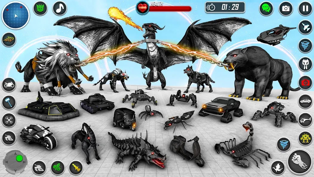 Multi Animal Robot Car Games (Мульти Анимал Робот Кар Игры) [МОД: Много монет, Открытые уровни и Мега MOD] Screenshot 4
