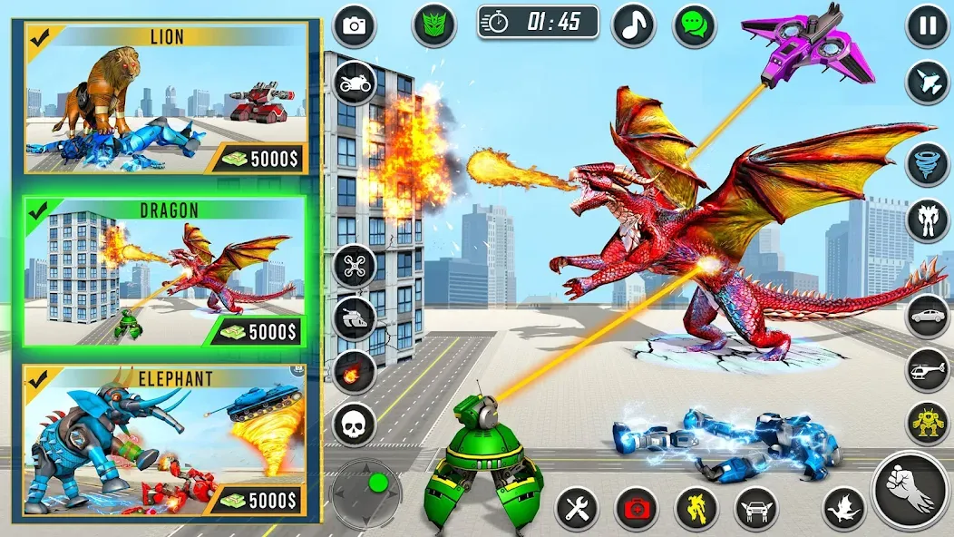 Multi Animal Robot Car Games (Мульти Анимал Робот Кар Игры) [МОД: Много монет, Открытые уровни и Мега MOD] Screenshot 5