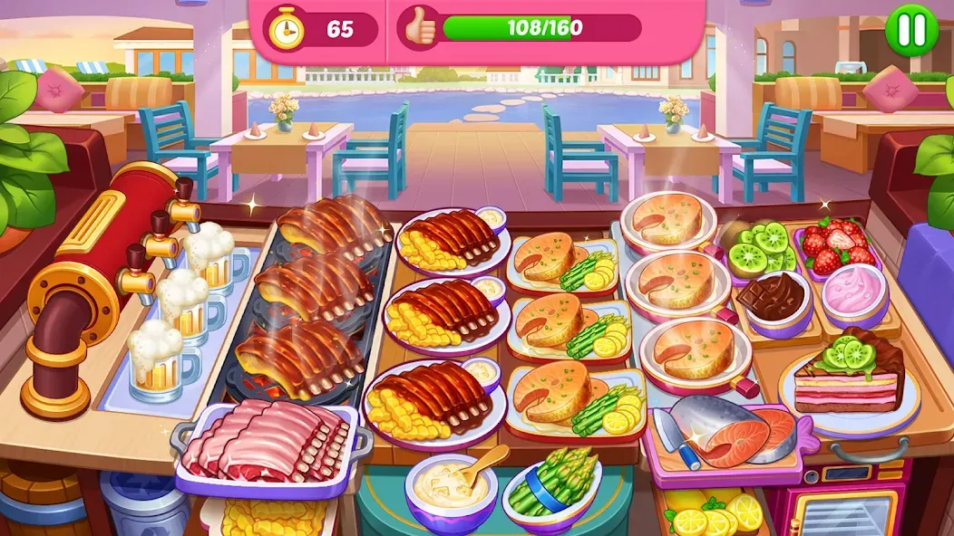 Crazy Cooking Diner: Chef Game (Крейзи кукинг дайнер) [МОД: Меню, Бесконечные монеты и Открытые уровни] Screenshot 4