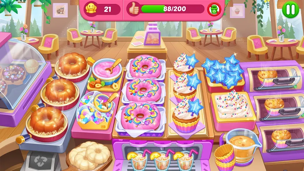 Crazy Cooking Diner: Chef Game (Крейзи кукинг дайнер) [МОД: Меню, Бесконечные монеты и Открытые уровни] Screenshot 5