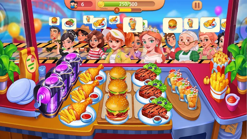 Cooking Journey: Cooking Games (Кукинг Джерни) [МОД: Много монет, Открытые уровни и Мега MOD] Screenshot 1