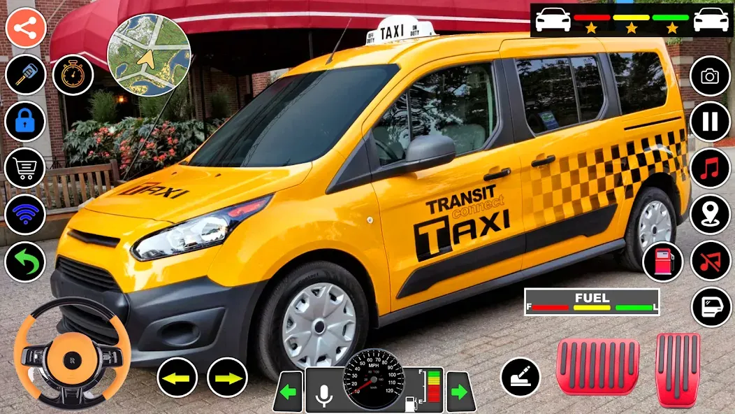 US Taxi Game 2023-Taxi Driver [МОД: Все открыто, Дополнительные деньги и Меню MOD] Screenshot 2
