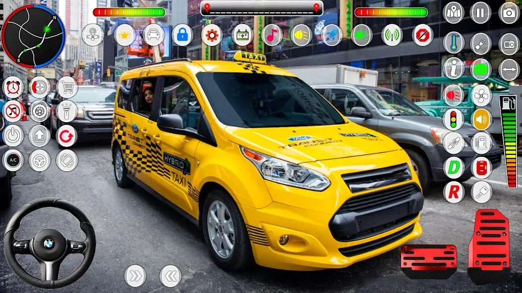 US Taxi Game 2023-Taxi Driver [МОД: Все открыто, Дополнительные деньги и Меню MOD] Screenshot 3