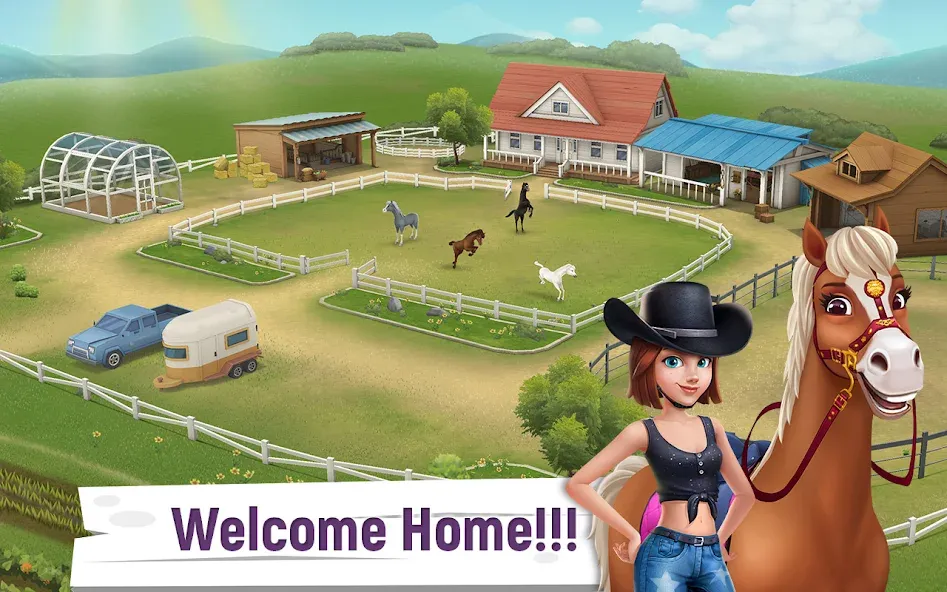 My Horse Stories [МОД: Меню, Бесконечные монеты и Открытые уровни] Screenshot 1