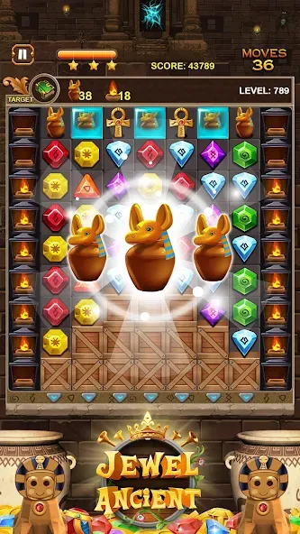 Jewel Ancient Pyramid Treasure [МОД: Много денег, Монет и Все открыто] Screenshot 2