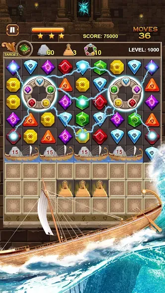 Jewel Ancient Pyramid Treasure [МОД: Много денег, Монет и Все открыто] Screenshot 3