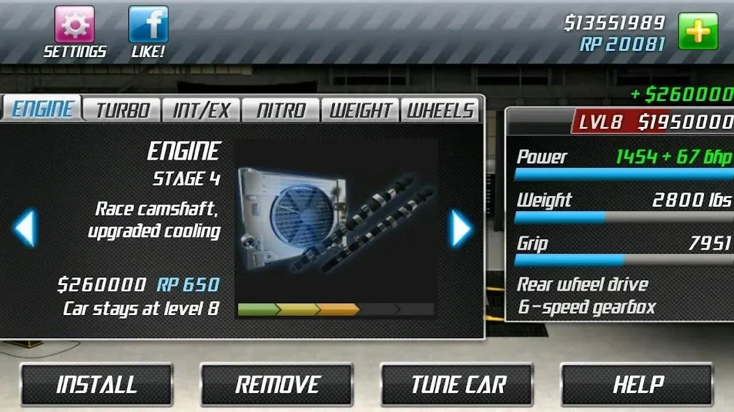 Drag Racing (Драгрейсинг) [МОД: Меню, Бесконечные монеты и Открытые уровни] Screenshot 3