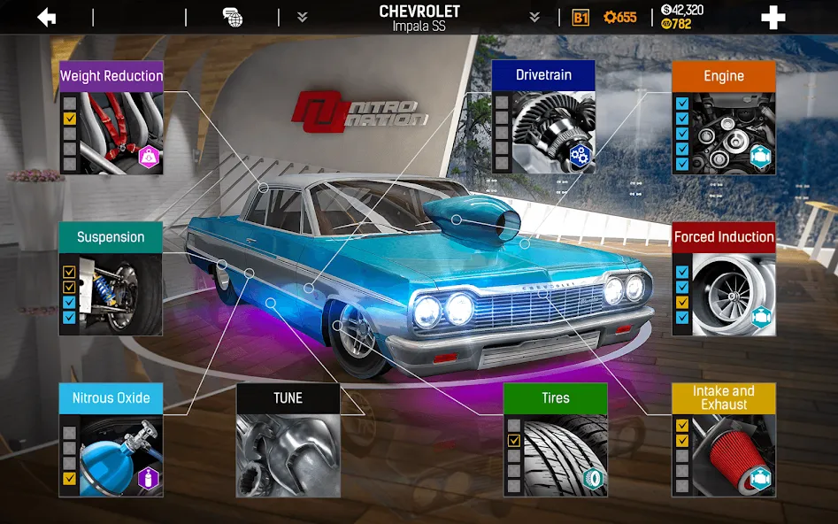 Nitro Nation: Car Racing Game (Нитро Нейшн) [МОД: Все открыто, Дополнительные деньги и Меню MOD] Screenshot 3