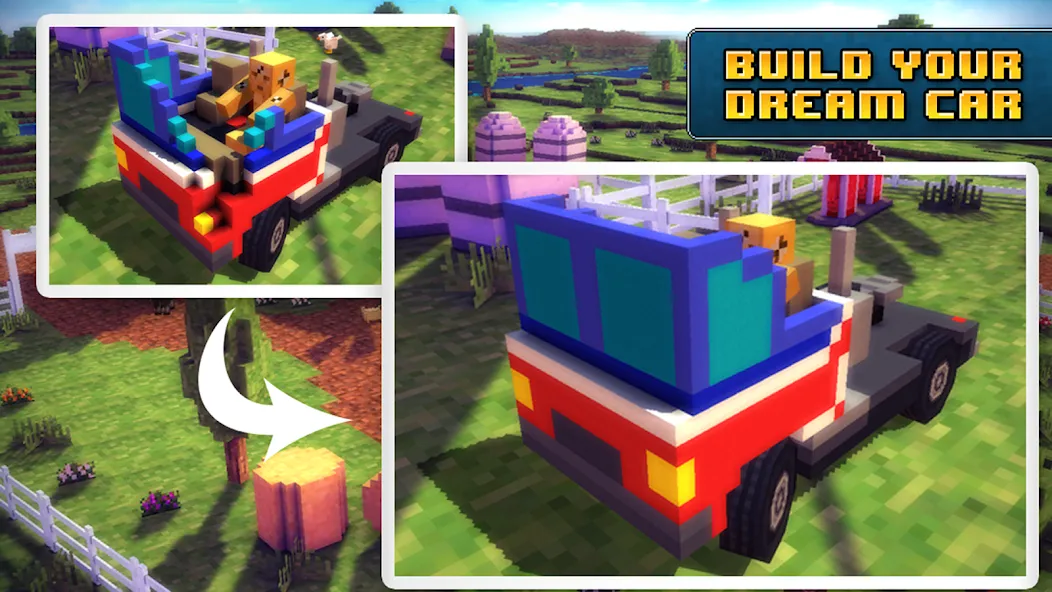 Blocky Roads (Блоки Роадс) [МОД: Деньги, Монеты и Меню MOD] Screenshot 2