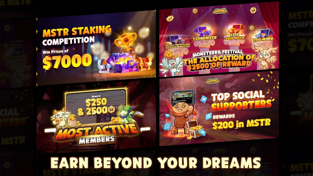 Monsterra: Crypto & NFT Game (Монстера) [МОД: Много монет, Открытые уровни и Мега MOD] Screenshot 2