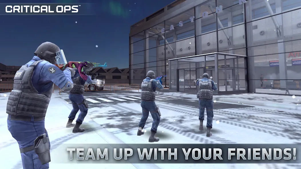 Critical Ops: Multiplayer FPS (Критикал Опс) [МОД: Меню, Бесконечные монеты и Открытые уровни] Screenshot 2