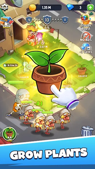 Merge Plants – Monster Defense (Мерж Плантс) [МОД: Все открыто, Дополнительные деньги и Меню MOD] Screenshot 1