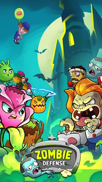 Zombie Defense - Plants War (Зомби Дефенс) [МОД: Деньги, Монеты и Меню MOD] Screenshot 1