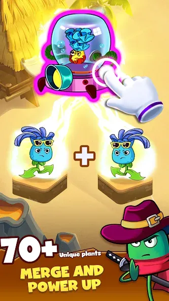 Zombie Defense - Plants War (Зомби Дефенс) [МОД: Деньги, Монеты и Меню MOD] Screenshot 3