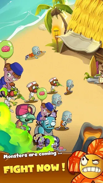 Zombie Defense - Plants War (Зомби Дефенс) [МОД: Деньги, Монеты и Меню MOD] Screenshot 4