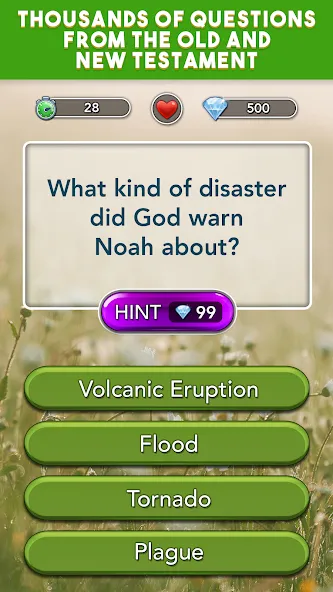 Daily Bible Trivia Bible Games (Ежедневные викторины Библии библейские игры) [МОД: Бесконечные деньги, Монеты и Мега MOD] Screenshot 1