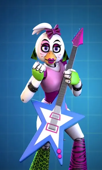 Glamrock Chica Workshop Glitch (Гламрок Чика Мастерская Глитч) [МОД: Деньги, Монеты и Меню MOD] Screenshot 3