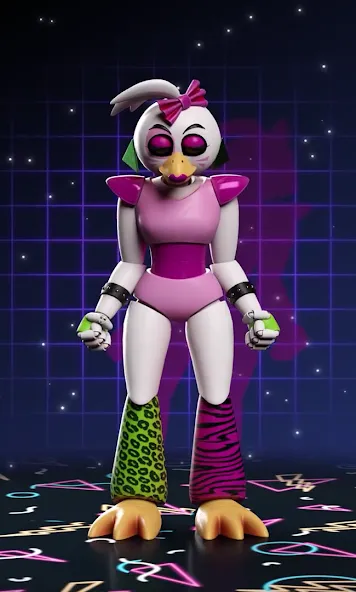 Glamrock Chica Workshop Glitch (Гламрок Чика Мастерская Глитч) [МОД: Деньги, Монеты и Меню MOD] Screenshot 4