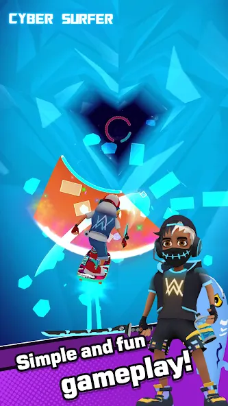 Cyber Surfer (Сайбер Серфер) [МОД: Все открыто, Дополнительные деньги и Меню MOD] Screenshot 3