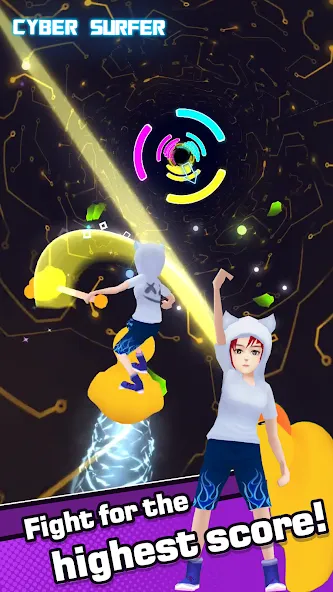 Cyber Surfer (Сайбер Серфер) [МОД: Все открыто, Дополнительные деньги и Меню MOD] Screenshot 4