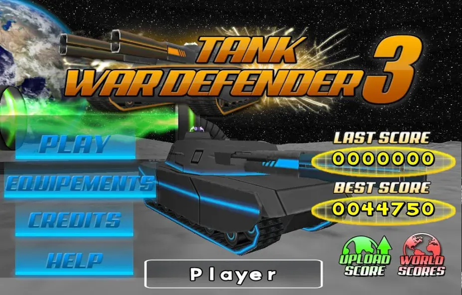Tank War Defender 3 (Танковая война Защитник 3) [MOD: Меню/Много денег] - Скриншот 1