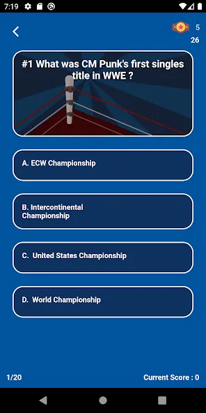World Wrestling Trivia (Уорлд Рестлинг Тривия) [МОД: Много монет, Открытые уровни и Мега MOD] Screenshot 4