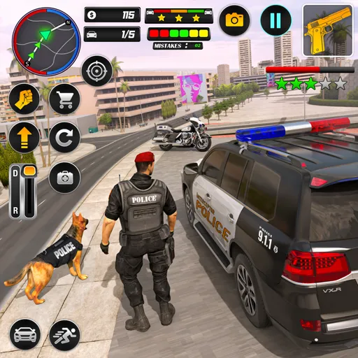 Police Car Chase Car Games [МОД: Бесконечные деньги, Монеты и Мега MOD] Screenshot 1