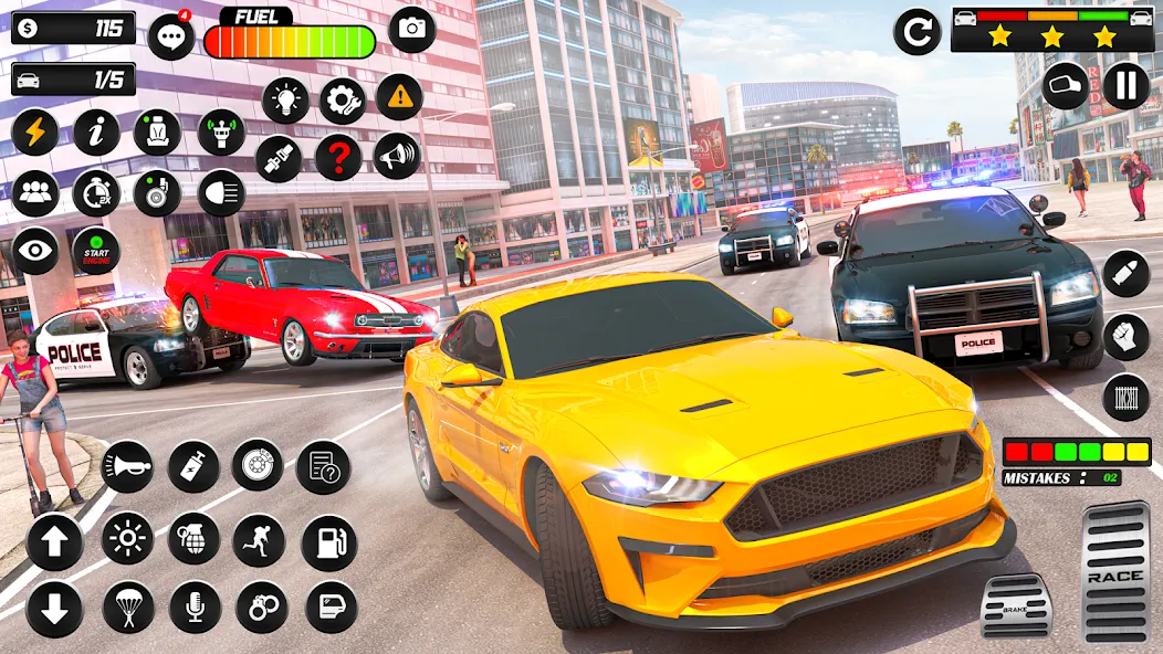 Police Car Chase Car Games [МОД: Бесконечные деньги, Монеты и Мега MOD] Screenshot 2