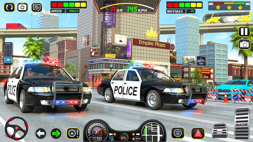 Police Car Chase Car Games [МОД: Бесконечные деньги, Монеты и Мега MOD] Screenshot 3