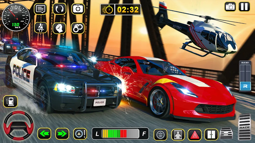 Police Car Chase Car Games [МОД: Бесконечные деньги, Монеты и Мега MOD] Screenshot 5