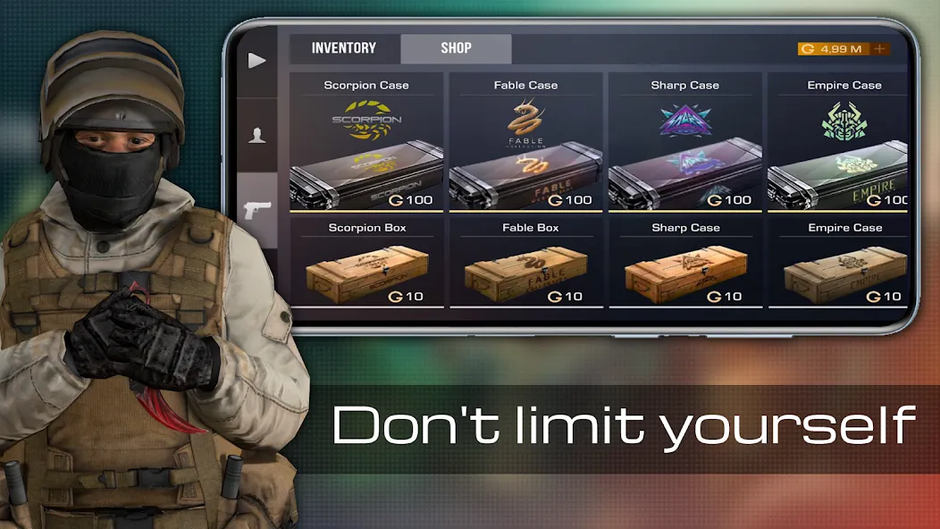 Case guns Simulator Standoff 2 [МОД: Бесконечные деньги, Монеты и Мега MOD] Screenshot 4