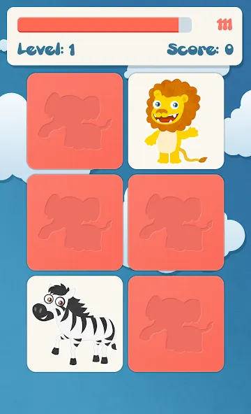 Animals memory game for kids [МОД: Много денег, Монет и Все открыто] Screenshot 2