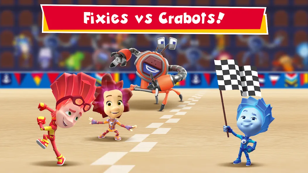 Fixies vs Crabots: Cool Game! [МОД: Бесконечные деньги, Монеты и Мега MOD] Screenshot 1