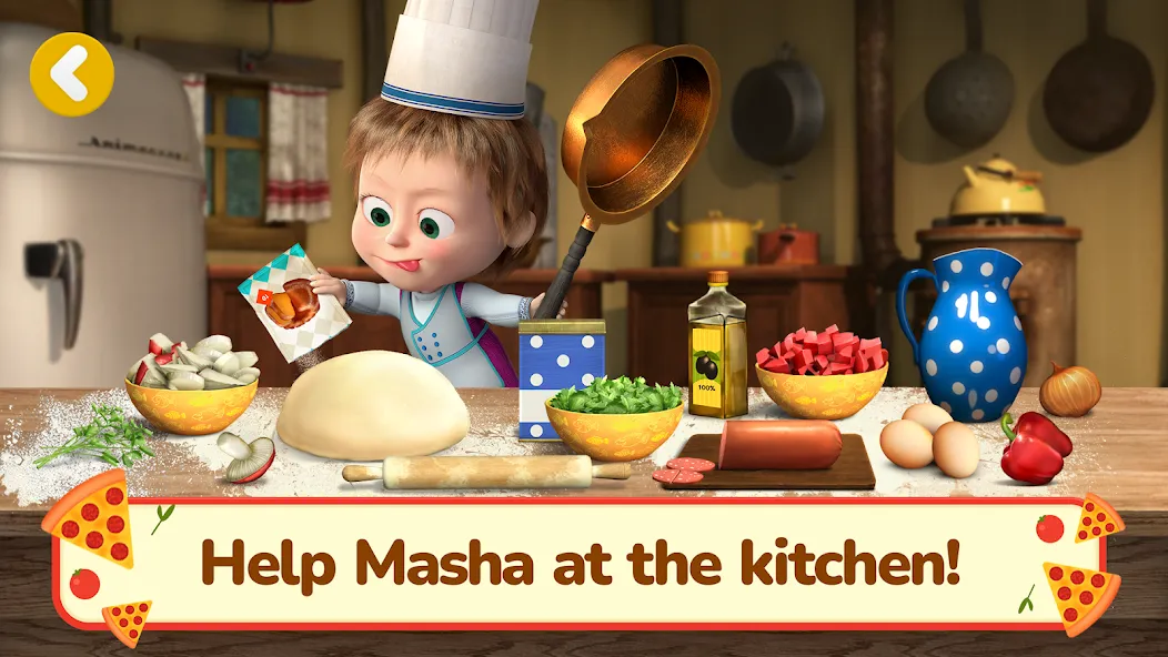 Masha and the Bear Pizza Maker [МОД: Много денег, Монет и Все открыто] Screenshot 1