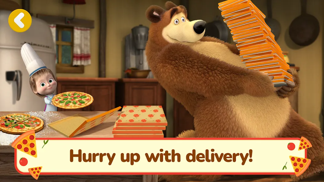 Masha and the Bear Pizza Maker [МОД: Много денег, Монет и Все открыто] Screenshot 4