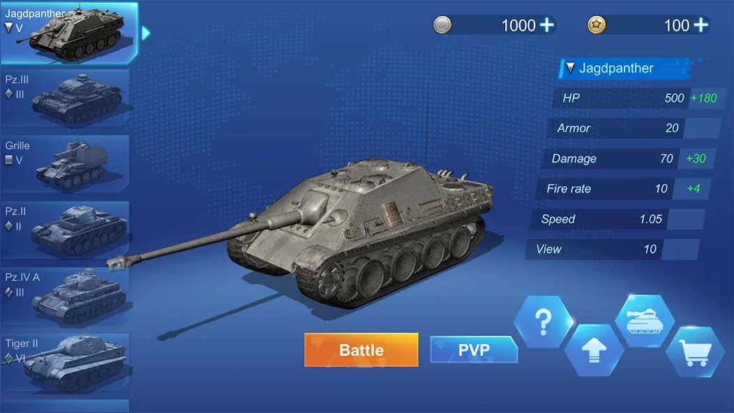 Ace Tank [МОД: Много денег, Монет и Все открыто] Screenshot 1
